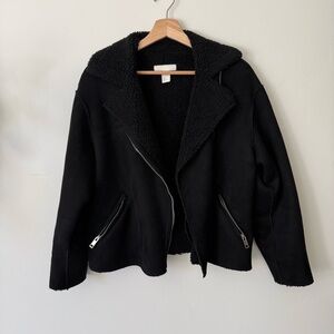 H&M Black Teddy Jacket for Women